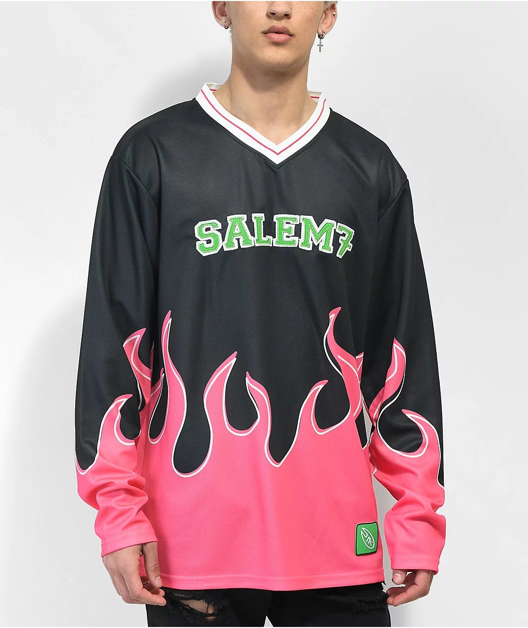 Salem7 Flames Pink Hockey Jersey