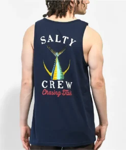Salty Crew Tailed Navy Tank Top
