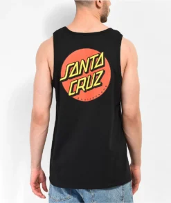 Santa Cruz Classic Dot Black Tank Top