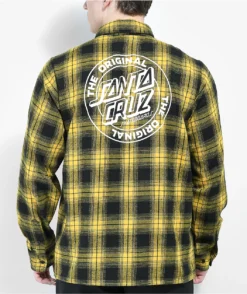 Santa Cruz Dot Black & Ochre Flannel Shirt