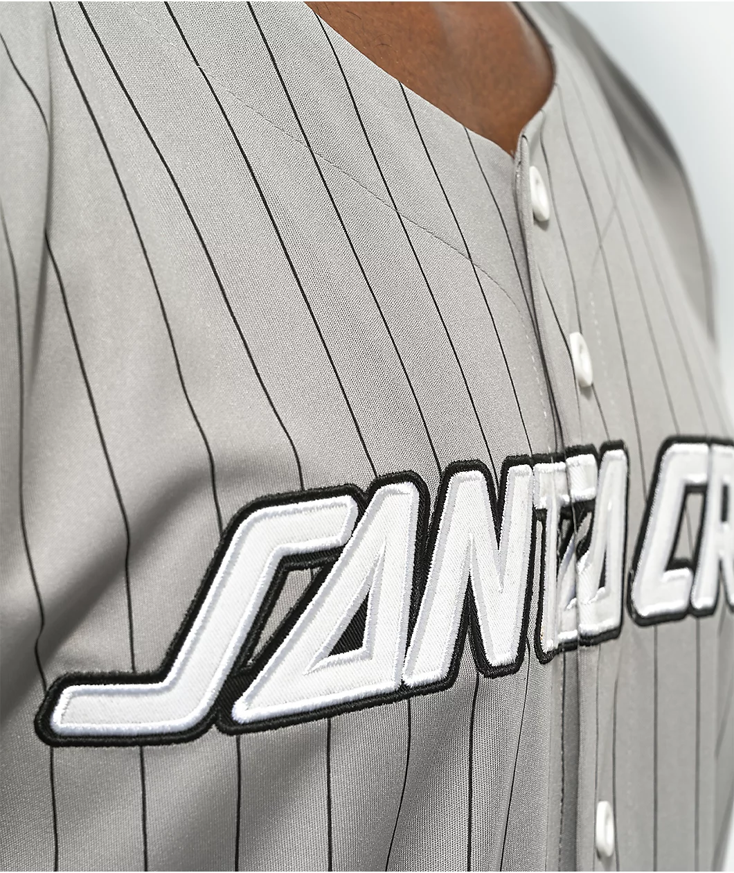 Santa Cruz Dryden Grey Baseball Jersey - Image 6