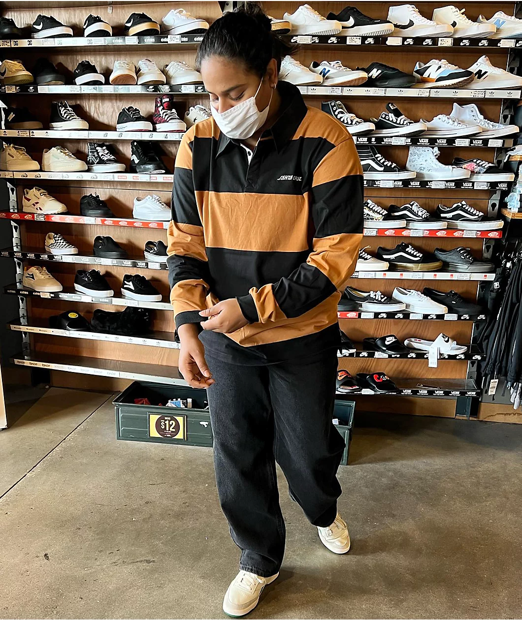 Santa Cruz Irwin Black & Sand Long Sleeve Rugby Shirt - Image 4