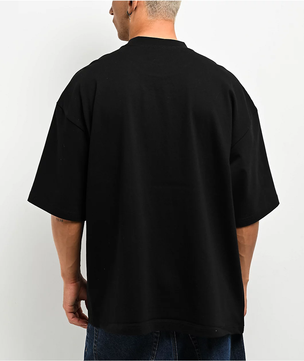 Shaka Wear Designer Garment Dye Black T-Shirt - Image 2