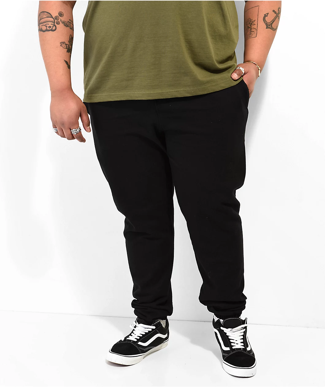 Shaka Wear Garment Dye Black Sweatpants - Image 3