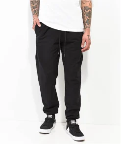 Shaka Wear Garment Dye Black Sweatpants
