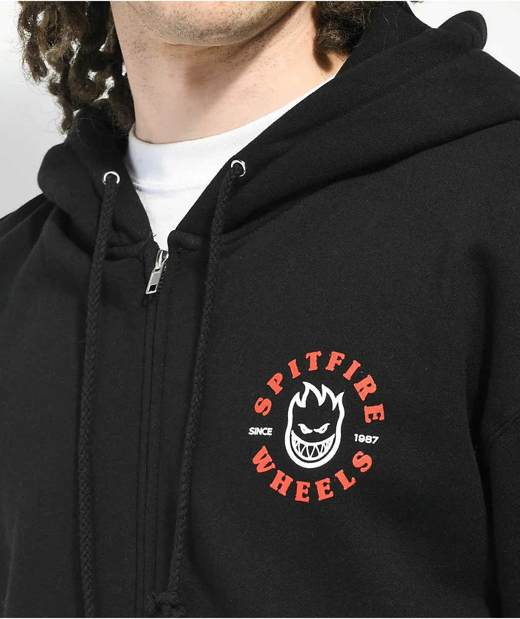 Spitfire Bighead Black Zip Hoodie - Image 3