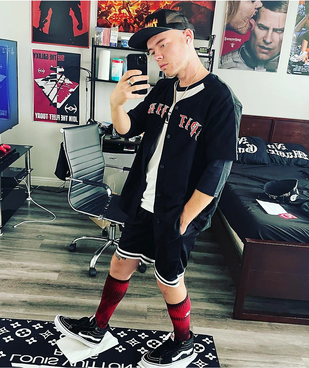 Spitfire Old English Black Baseball Jersey - Image 5