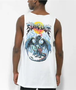 Suncult Taken Away White Tank Top