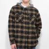 Vans Parkway II Black & Yellow Woven Hooded Flannel Shirt