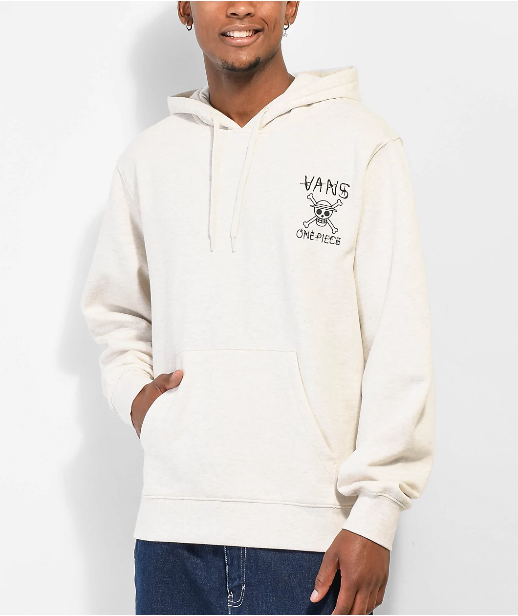 Vans X One Piece Oatmeal Fleece Hoodie - Image 2