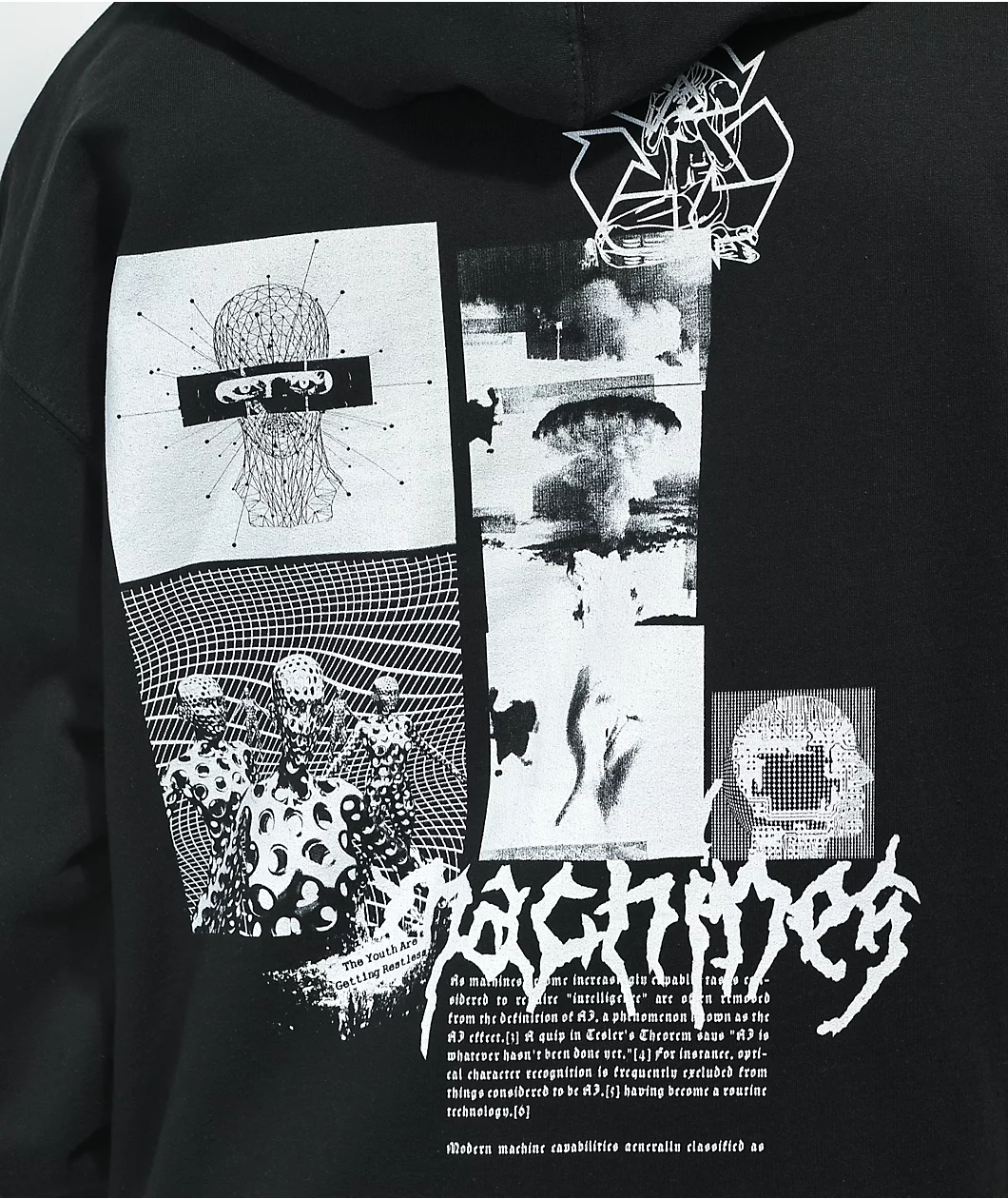 Vitriol Machines Black Zip Hoodie - Image 3