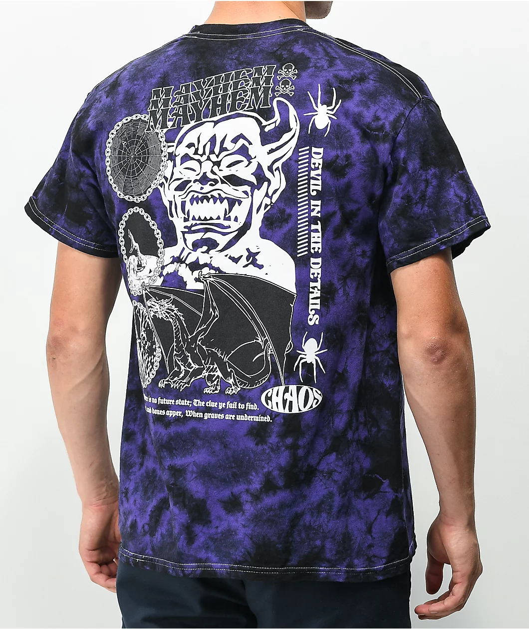 Vitriol Mayhem Black & Purple Tie Dye T-Shirt