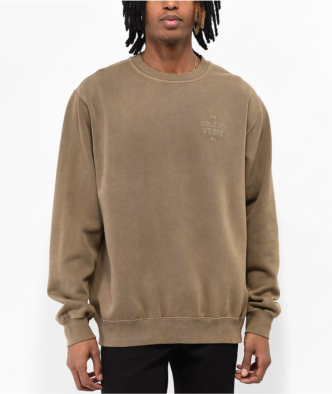 Volcom Compstone Brown Crewneck Sweatshirt