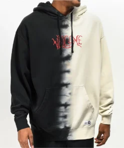 Welcome Chimera Dip-Dyed Bone White & Black Hoodie
