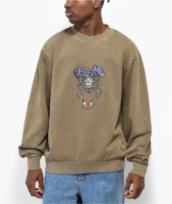 Welcome Spidey Brown Crewneck Sweatshirt