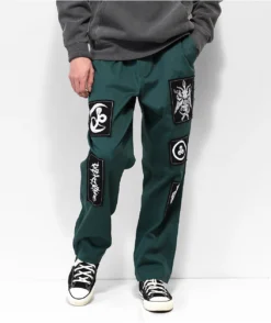 Welcome Volume Green Elastic Waist Pants